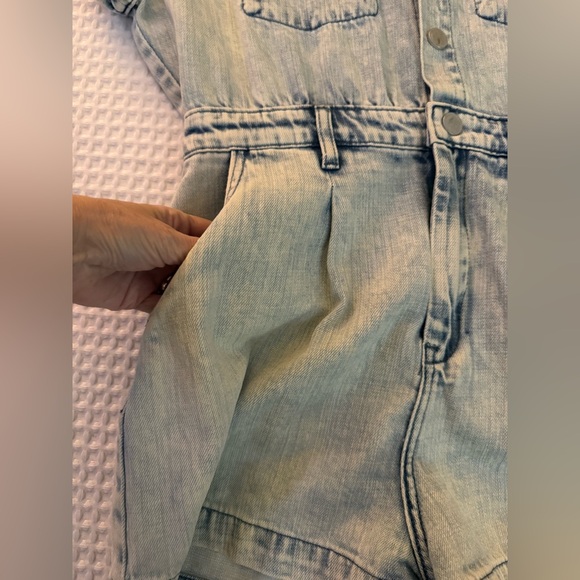 Blank NYC Acid Washed Denim Romper Women's SZ SM - Picture 8 of 10